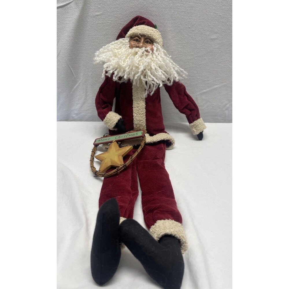 Vintage Kurt Adler Santa Claus Father Christmas 25" Long Shelf Sitter Folk Art